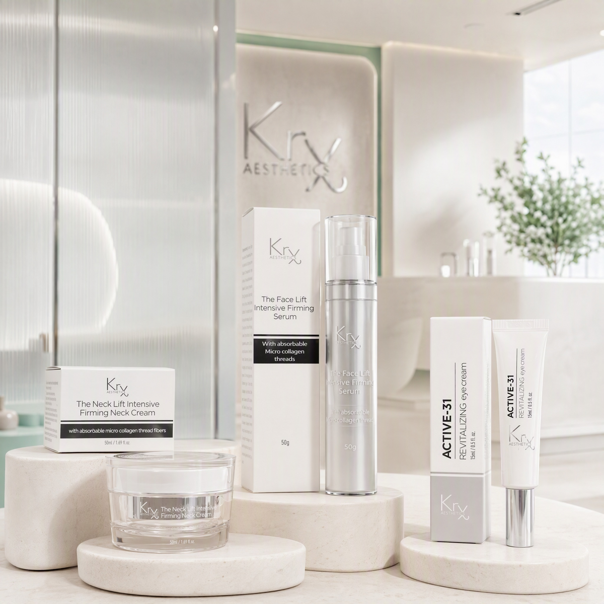 Gamme Lift KRX Aesthetics — Soins fermeté visage, yeux et cou