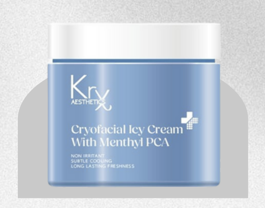 Cryofacial Icy Cream with Menthyl PCA von KRX Aesthetics – Professionelle kühlende Abschlusspflege (220 g)